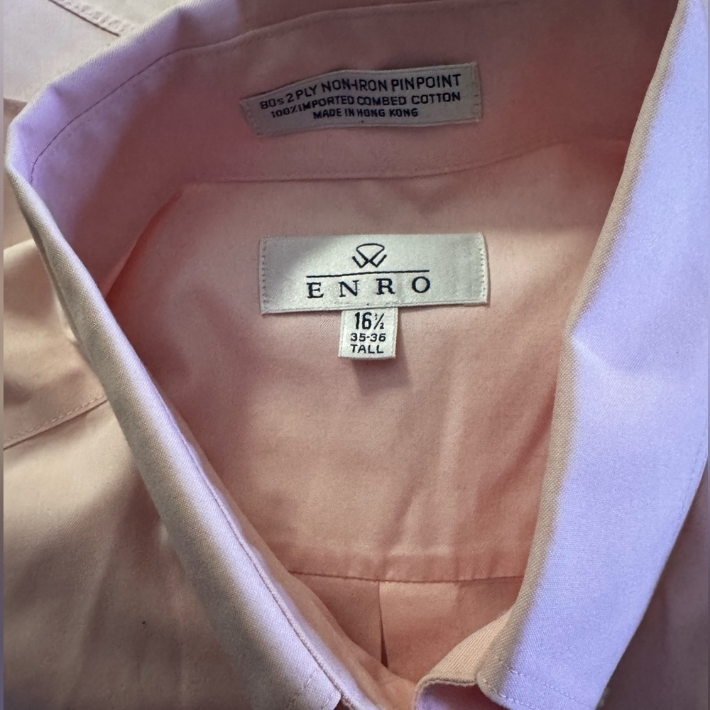 Men's Classic Light Pink Button Down Shirt Easter ! - Picture 4 of 5